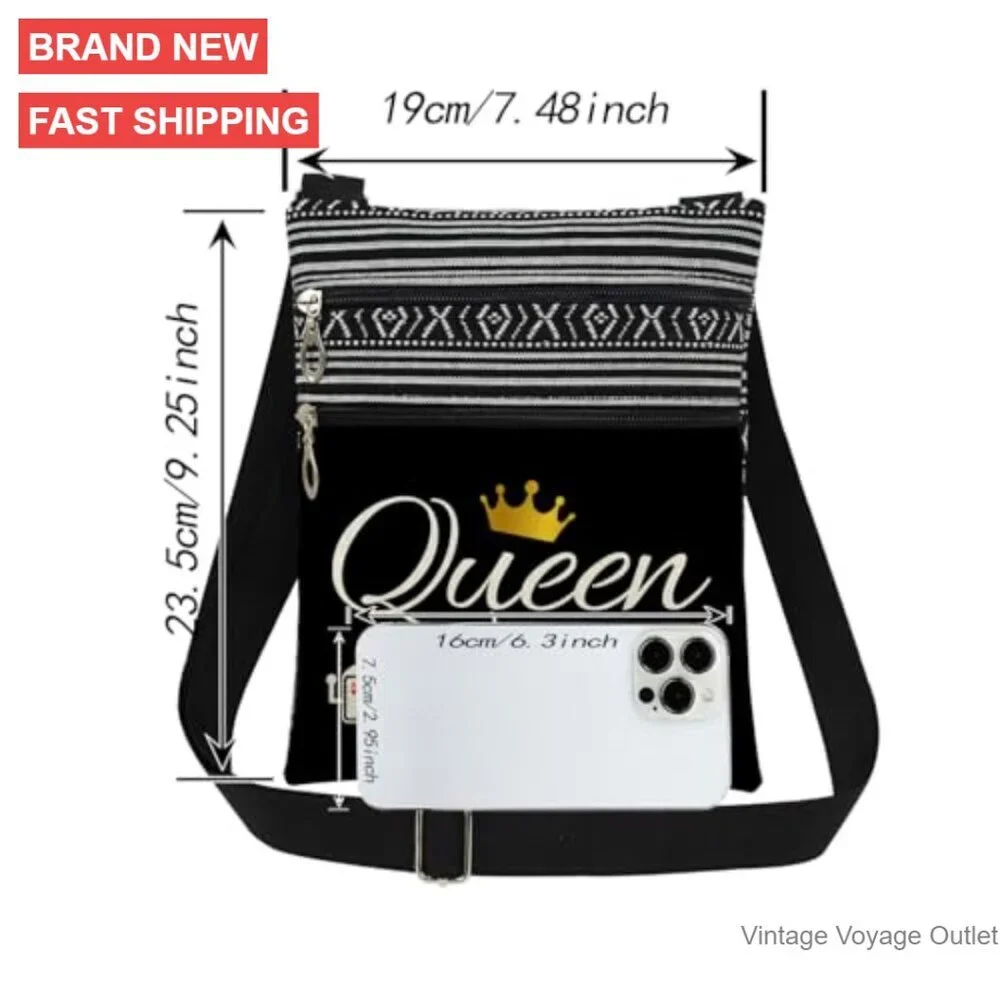 Adjustable Strap Crossbody Bag with Dual Compartments for Daily Essentials